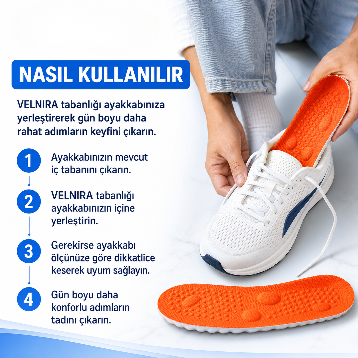 VELNİRA® Ortopedik Rahat Tabanlık